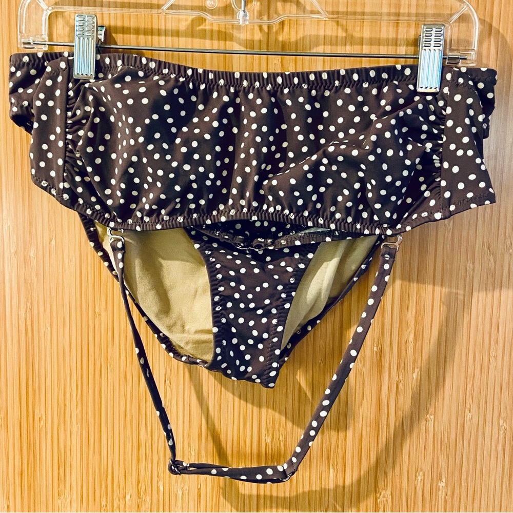 Garnet Hill Polka-Dot Bandeau Bikini